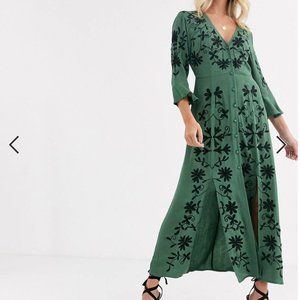 ASOS DESIGN embroidered casual maxi dress